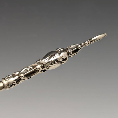 1912 年英國古董純銀手柄鈕扣掛鉤